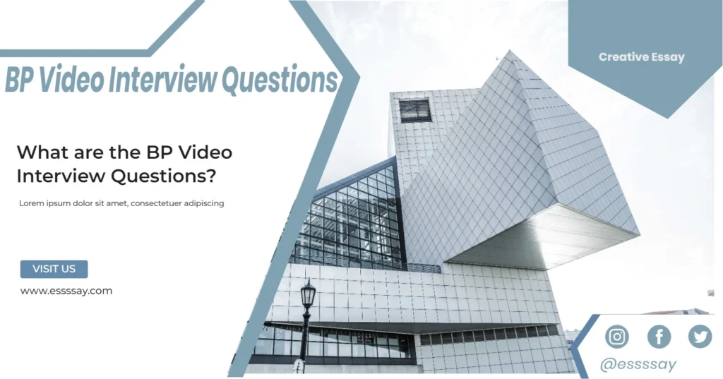 BP Video Interview Questions Guide