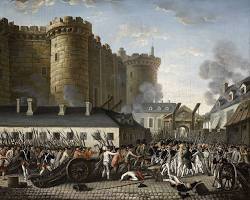 Nationalist Movements Class 8 History - Storming of the Bastille 1789 painting.
