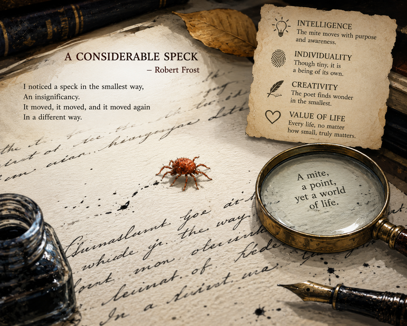 A Considerable Speck by Robert Frost summary and analysis